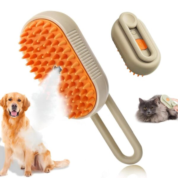 Cepillo de vapor 3 en 1 para perros y gatos
