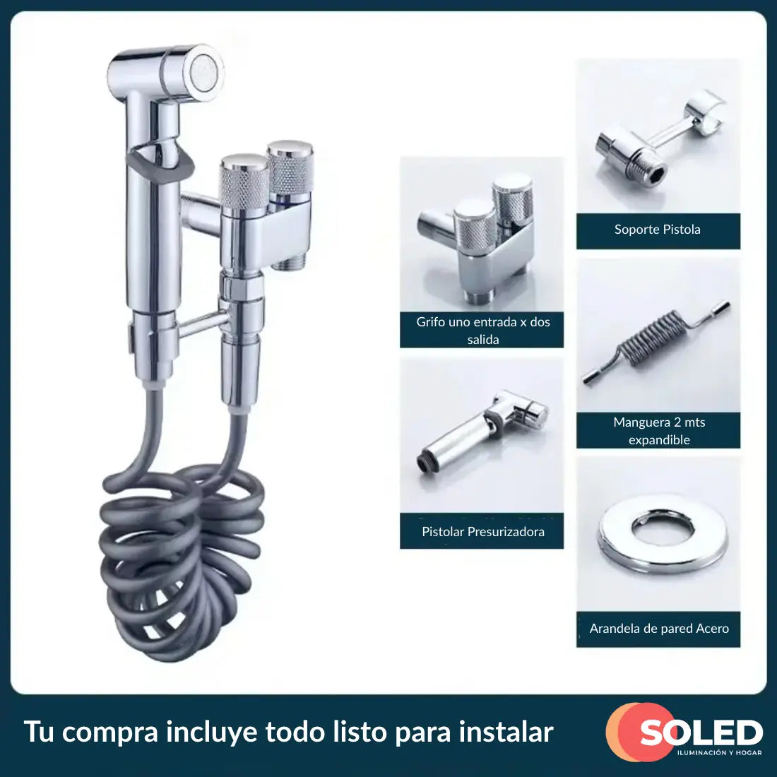 Pulverizador Rociador De Mano Inodoro Limpieza Bidet Kit